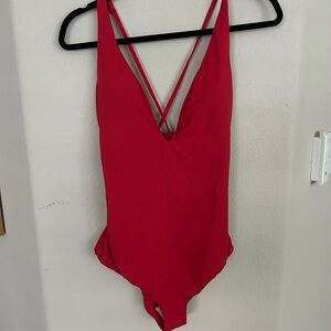 Andie Swim LONG TORSO The Bali Red